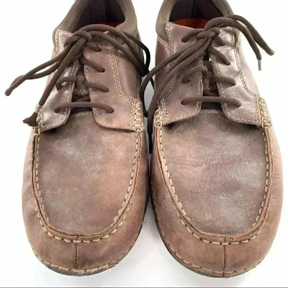 Rockport mens Oxfords size 10 44 brown leather lace up outdoors walking gorpcore main image 6